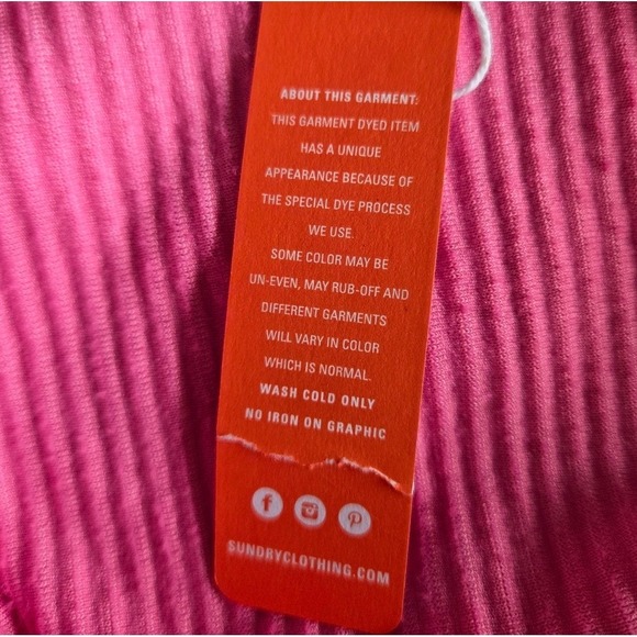 Sundry Pink Corduroy Snap Button-up Shacket Size XL Oversized Minimalist Coastal - Picture 8 of 12